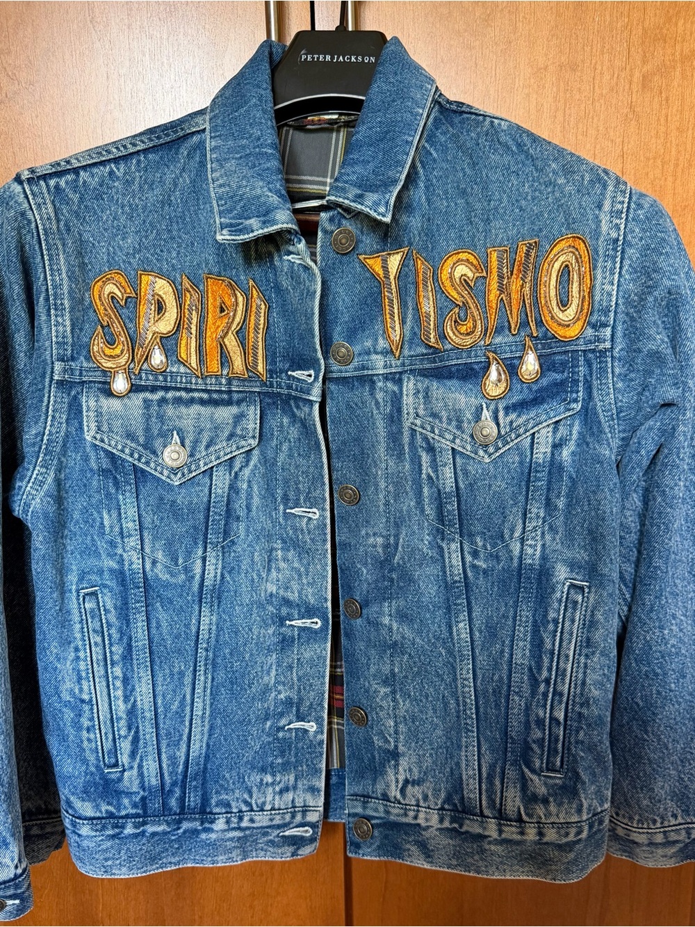 Gucci Blue Denim Jacket with Yellow Appliqué